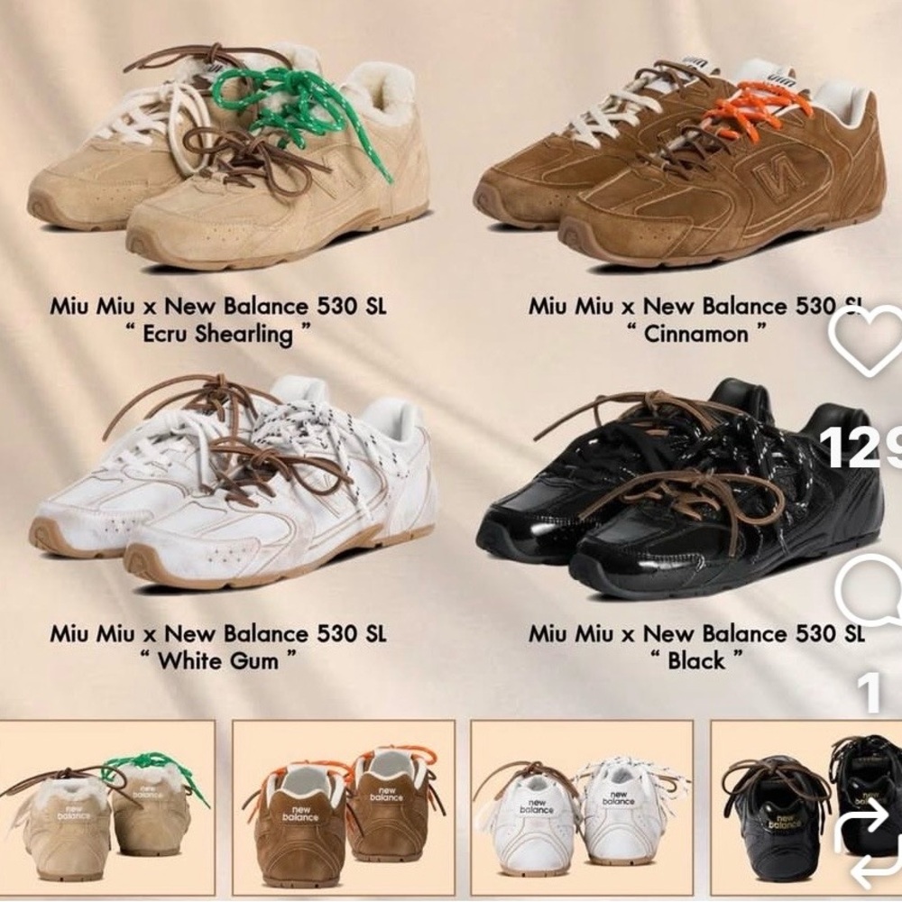 Miu Miu  Fur Beige Sneakers with Green and White  Brown Laces Authentic Sz 37 - Picture 11 of 11